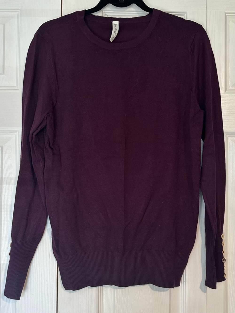 Zenana Outfitters Plum Crewneck Sweater
